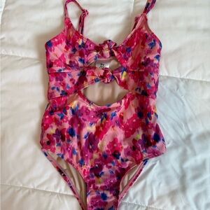 Art Class Pink and Blue Trimmed Fabric